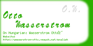 otto wasserstrom business card